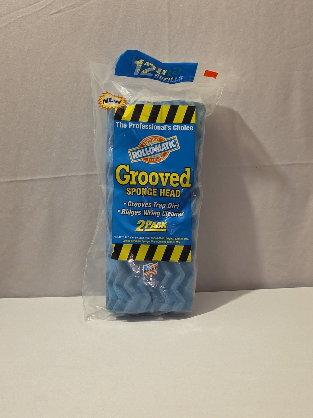 Rollo-Matic Grooved Sponge Head 2-Pack - Blue